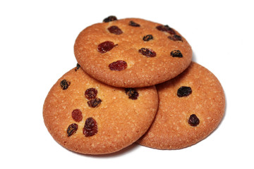 Homemade cookies with raisins