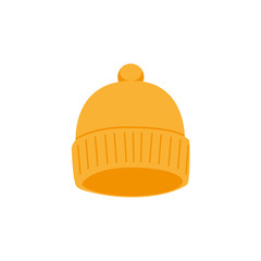 Fototapeta premium vector snowboarding knitted cap, hat flat icon. Isolated illustration on a white background. Snowboard, ski winter activity equipment, tools object design.