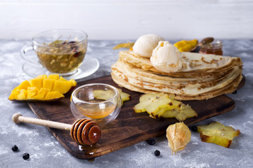 Pancakes with Ice Cream