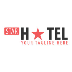 Hostel logo. Hotel logo. Travel rest place. Vector illustration.