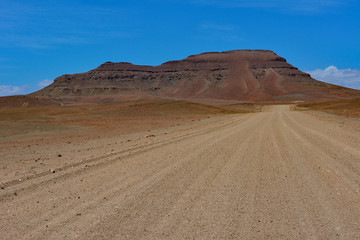 Fototapeta na wymiar Namibia Damaraland gravel road