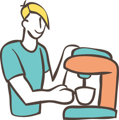 Barista with Coffee Machine