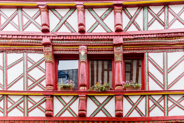 Facade of traditional Breton houses