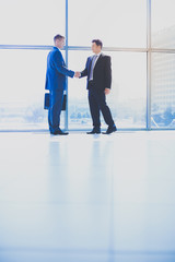 Fototapeta premium Image of two successful business men shaking hands with each other