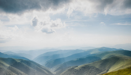 Panoramic from Polonina Borzava (Carpathians, Ukraine 2016)