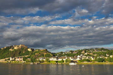 Fototapeta na wymiar Festung Ehrenbreitstein in Koblenz
