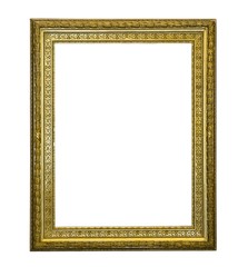 Golden frame for paintings, mirrors or photos