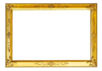 Golden frame for paintings, mirrors or photos