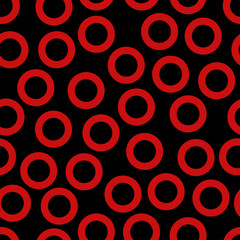 Seamless vector pattern with red rings