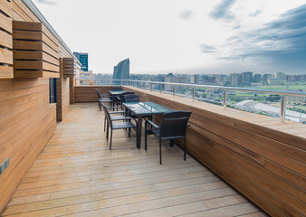 Terrace cafe on top floor