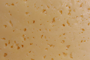 Structure of cheese close-up.