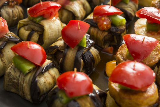 Islim Kebab Wrapped in Eggplants.Turkish cuisine.