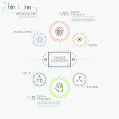 Modern infographics options banner.