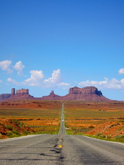 Awesome road in monument valley