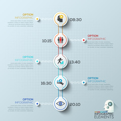 Modern circle business template. Vector illustration.