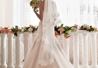 Bride and wedding bouquet