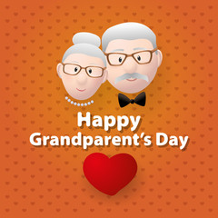 Grandparents day background. Vector illustration