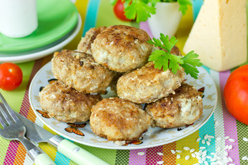 Meatballs with rice zrazy