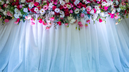Wedding decoration with fresh flowers