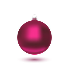 Christmas ball - Pink - Decorated design.