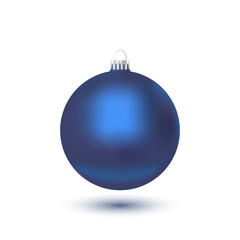 Christmas ball - Blue - Decorated design.