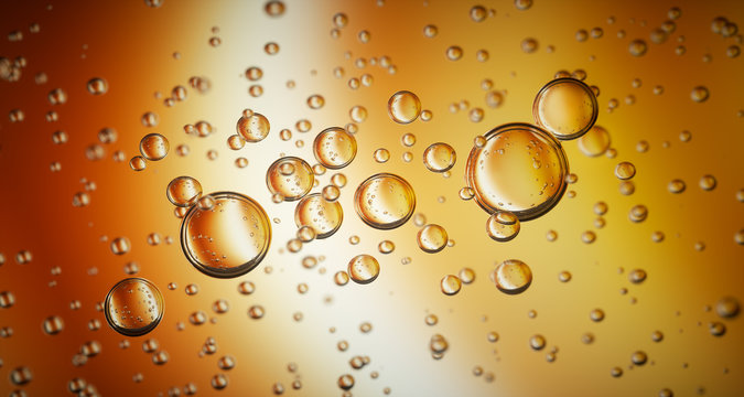 Champagner Bl&auml;schen Closeup
