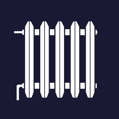 Vector icon of radiator, battery for room heating