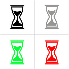 Vector icon image set  hourglass. Vector illustration with shadow design