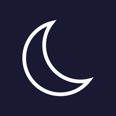 Fototapeta na wymiar Vector moon icon. Sleep icon