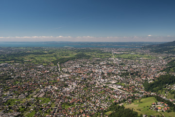Blick vom Karren auf Dornbirn und Bodensee (High Resolution)