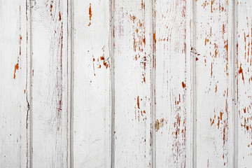 White painted wooden planks (texture, background, pattern)