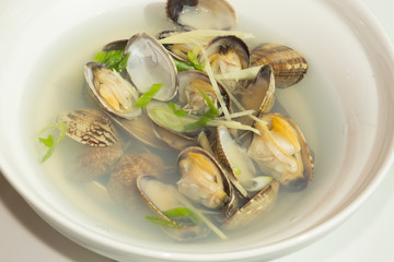 Steamed clam soup