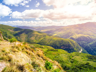 Andean landscape around Samaipata village, Bolivia, South America