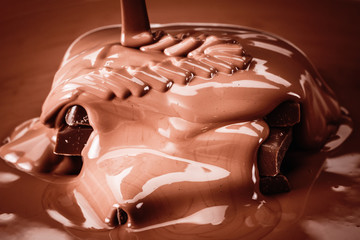 Melted chocolate background