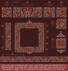 Flower Decorative Ornaments Building Kit - Red Wine Negative