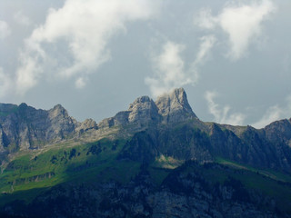 Obraz na płótnie Canvas Swiss Alps, cloudy day