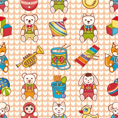 Child toy seamless pattern. Design element 