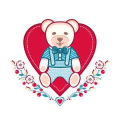 Cute bear greeting card