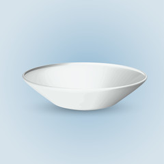 White plate isolated on blue background03