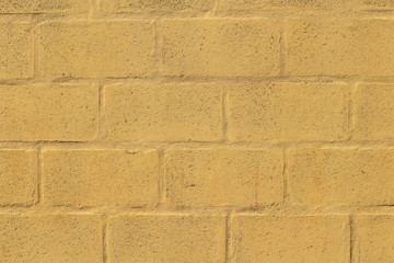 yellow Rustic Texture. Retro Whitewashed Old Brick Wall Surface. Vintage Structure. Background. Design Element. Abstract Light yellow Web Banner.