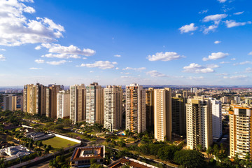 Fototapeta na wymiar Aerial View of Ribeirao Preto city in Sao Paulo, Brazil