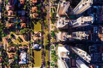 Fototapeten Top View of Ribeirao Preto city in Sao Paulo, Brazil by Drone © gustavofrazao