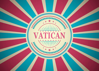 Vatican Retro Vintage Style Stamp Background