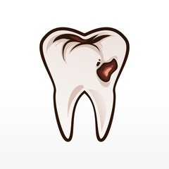 cavity dental Illustration Logo Vector