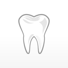 white dental Illustration Logo Vector