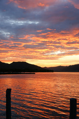 Sonnenuntergang in Iseo am Iseosee