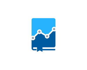 Book Analytic Icon Logo Design Element