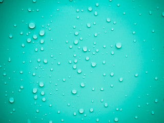 Water drops on blue background