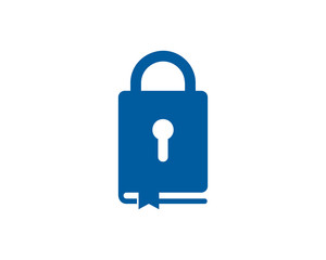 Secure Book Icon Logo Design Element