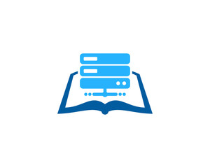 Server Book Icon Logo Design Element